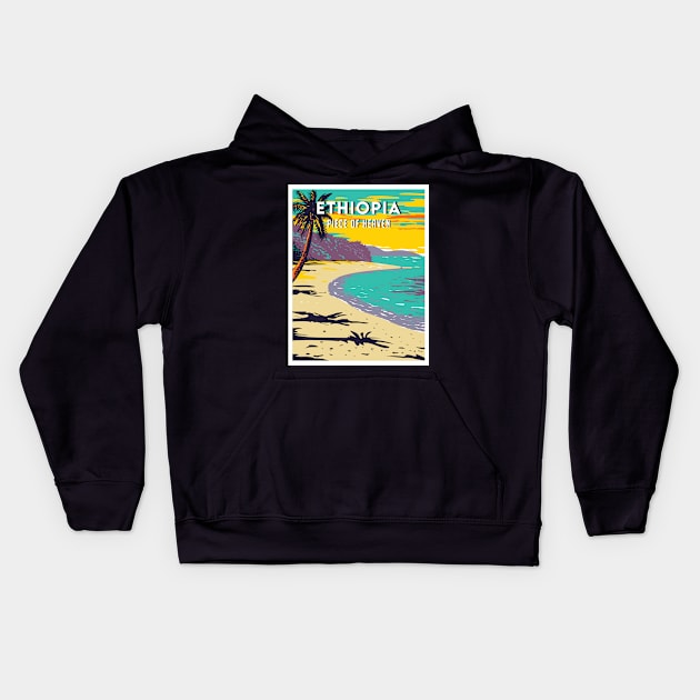 Ethiopia travel destination Kids Hoodie by NeedsFulfilled